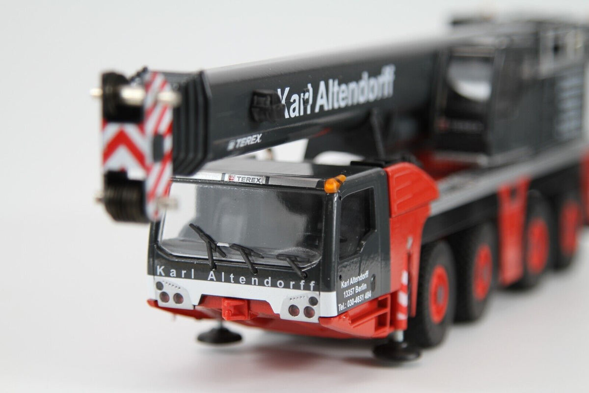 Conrad Terex-Demag AC 100-4L Teleskopkran in der Ausführung Karl Altendorf – Diecast Sammlermodell im Maßstab 1:50, Zinkdruckguss, Art. 2107/03