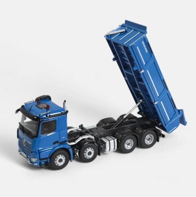 NZG Mercedes-Benz Arocs 8x4 mit Meiller Dreiseitenkipper in Blau – Diecast Sammlermodell im Maßstab 1:50, Zinkdruckguss, Art. 1066/20 – Ansicht 4