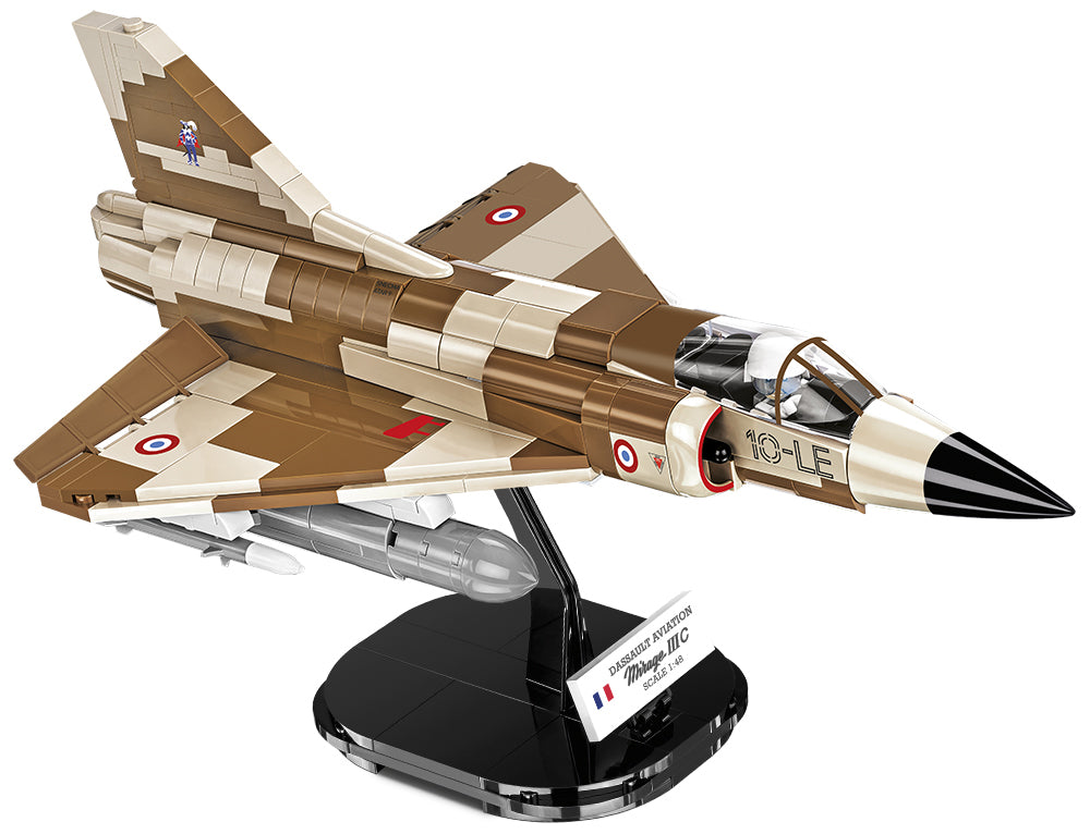 COBI Dassault Mirage III C Djibouti 1984 Klemmbaustein-Modell im Maßstab 1:48 – 444 Teile, Set 5818 – Ansicht 3