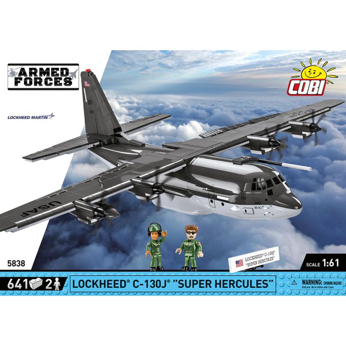 COBI Lockheed C-130J Super Hercules Klemmbaustein-Modell im Maßstab 1:61 – 641 Teile, Set 5838