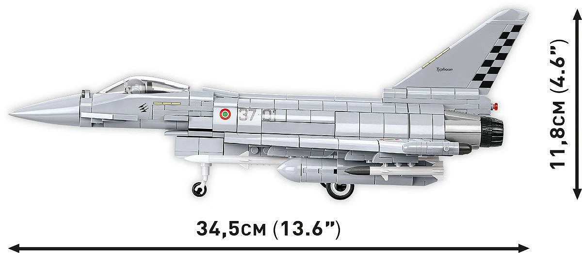 COBI Eurofighter F2000 Typhoon Klemmbaustein-Modell im Maßstab 1:48 – 642 Teile, Set 5849 – Ansicht 3