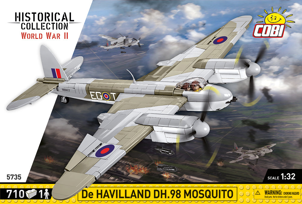 COBI De Havilland DH-98 Mosquito RAF Klemmbaustein-Modell im Maßstab 1:32 – 710 Teile, Set 5735
