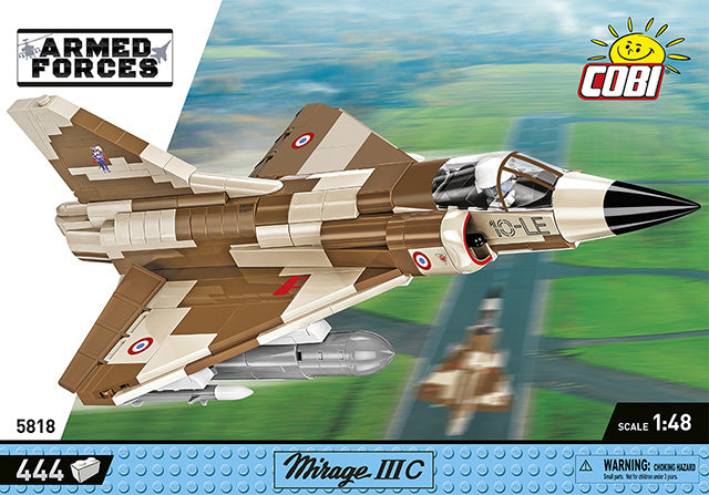 COBI Dassault Mirage III C Djibouti 1984 Klemmbaustein-Modell im Maßstab 1:48 – 444 Teile, Set 5818