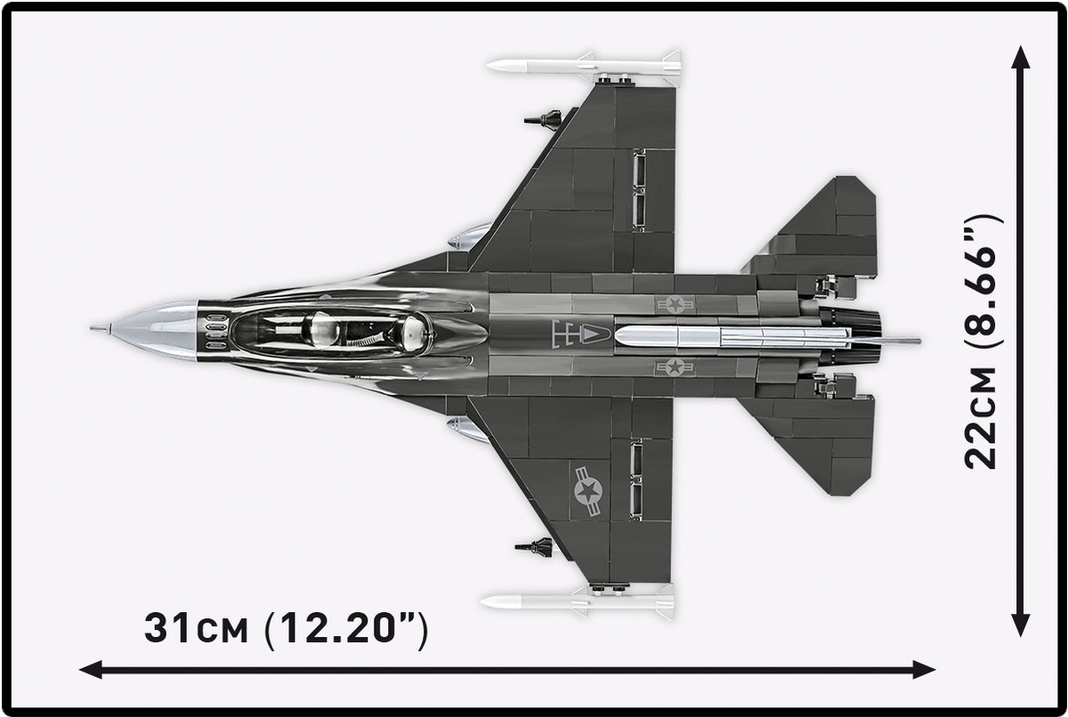 COBI Lockheed Martin F-16D Fighting Falcon Klemmbaustein-Modell im Maßstab 1:48 – 436 Teile, Set 5914 – Ansicht 7