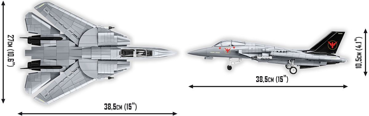 COBI Grumman F-14 Tomcat Top Gun Klemmbaustein-Modell im Maßstab 1:48 – 869 Teile, Set 5920 – Ansicht 7
