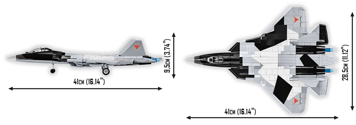 COBI Enemy Strike Jet Top Gun Klemmbaustein-Modell im Maßstab 1:48 – 851 Teile, Set 5921 – Ansicht 6