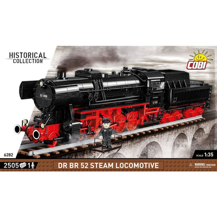 COBI DR BR 52 Dampflokomotive Klemmbaustein-Modell im Maßstab 1:35 – 2.505 Teile, Set 6282