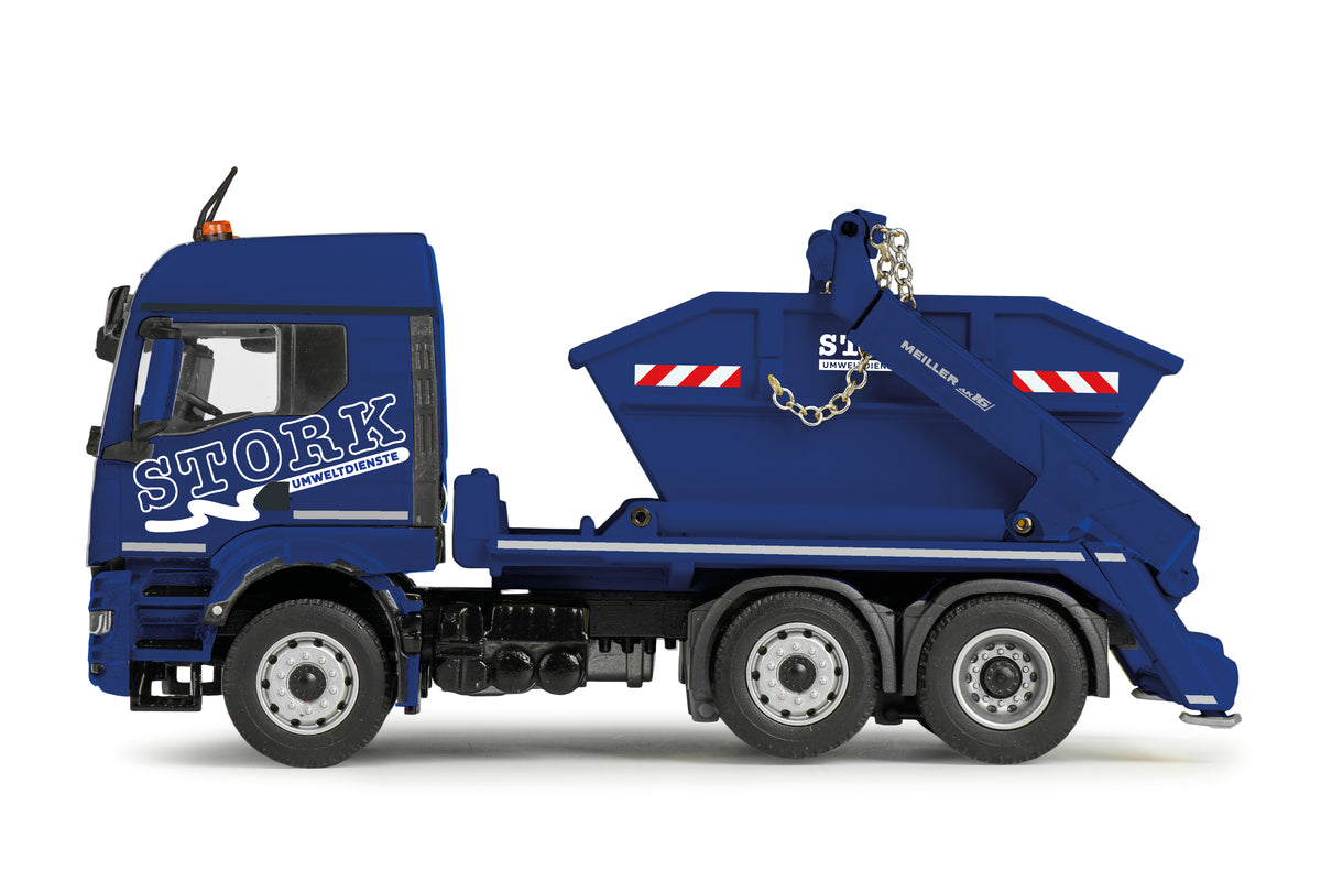 Conrad MAN TGS TM 3-achs mit Meiller Absetzkipper „Stork“ – Diecast-Sammlermodell 1:50, Art. 81264/02