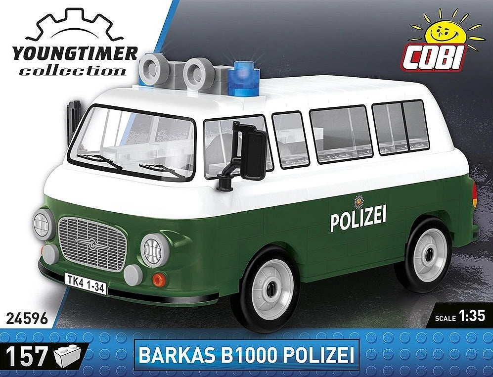 COBI Barkas B1000 Polizei Klemmbaustein-Modell im Maßstab 1:35 – 157 Teile, Set 24596