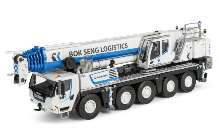 Conrad Liebherr LTM 1110-5.2 Mobilkran „BOK SENG LOGISTICS“ – Diecast Sammlermodell im Maßstab 1:50, Art. 2126/04