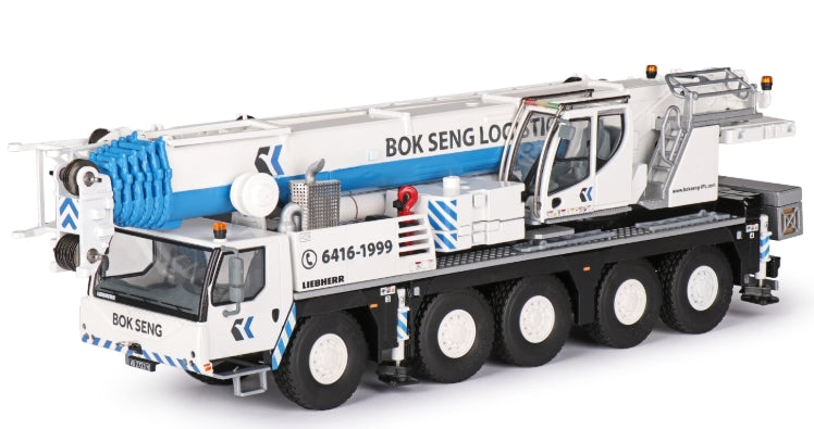 Conrad Liebherr LTM 1110-5.1 Mobilkran BOK SENG Logistics – Diecast Sammlermodell im Maßstab 1:50, Art. 2120/01