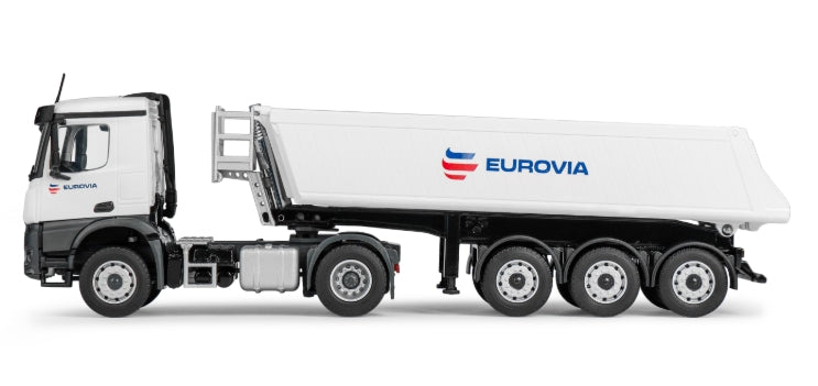 Conrad Schmitz Cargobull Kastenmuldenkipper auf Mercedes-Benz Arocs „EUROVIA“ – Diecast Sammlermodell im Maßstab 1:50, Art. 78202/06 – Ansicht 5