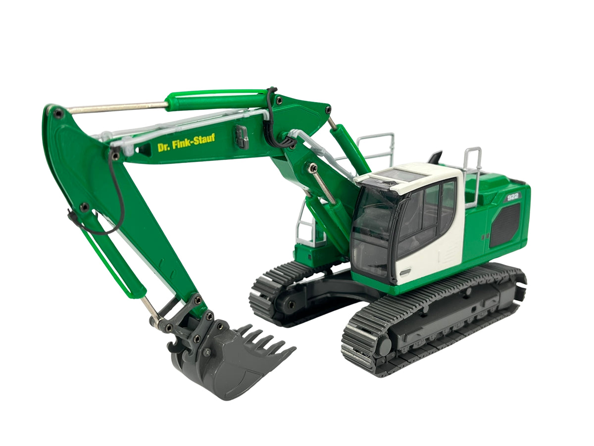 Conrad Liebherr R 922 Raupenbagger mit Verstellausleger „Dr. FINK-STAUF“ – Diecast Sammlermodell im Maßstab 1:50, Art. 2223/11