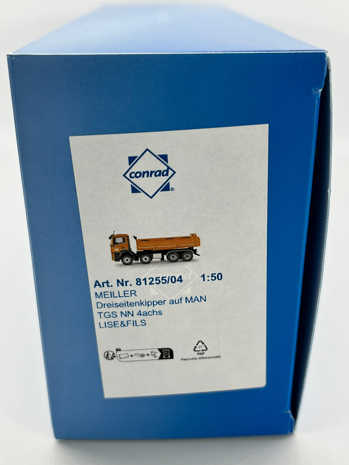 Conrad Meiller Dreiseitenkipper auf MAN TGS NN „LISE + FILS“ – Diecast Sammlermodell im Maßstab 1:50, Art. 81255/04 – Ansicht 8