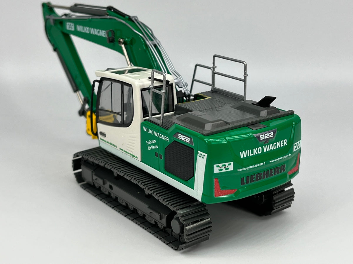 Conrad Liebherr R922 V Hydraulikbagger mit Hammer „WILKO Wagner“ – Diecast Sammlermodell im Maßstab 1:50, Art. 2214/11 – Ansicht 3