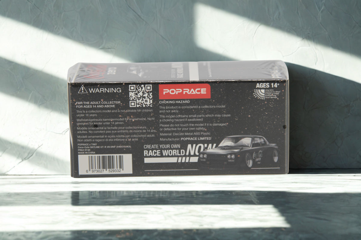 Pop Race Nissan Skyline GT-R V8 Drift Hakosuka Coca-Cola Zero – Diecast Modellauto im Maßstab 1:64, Art. PR64-144 – Ansicht 2