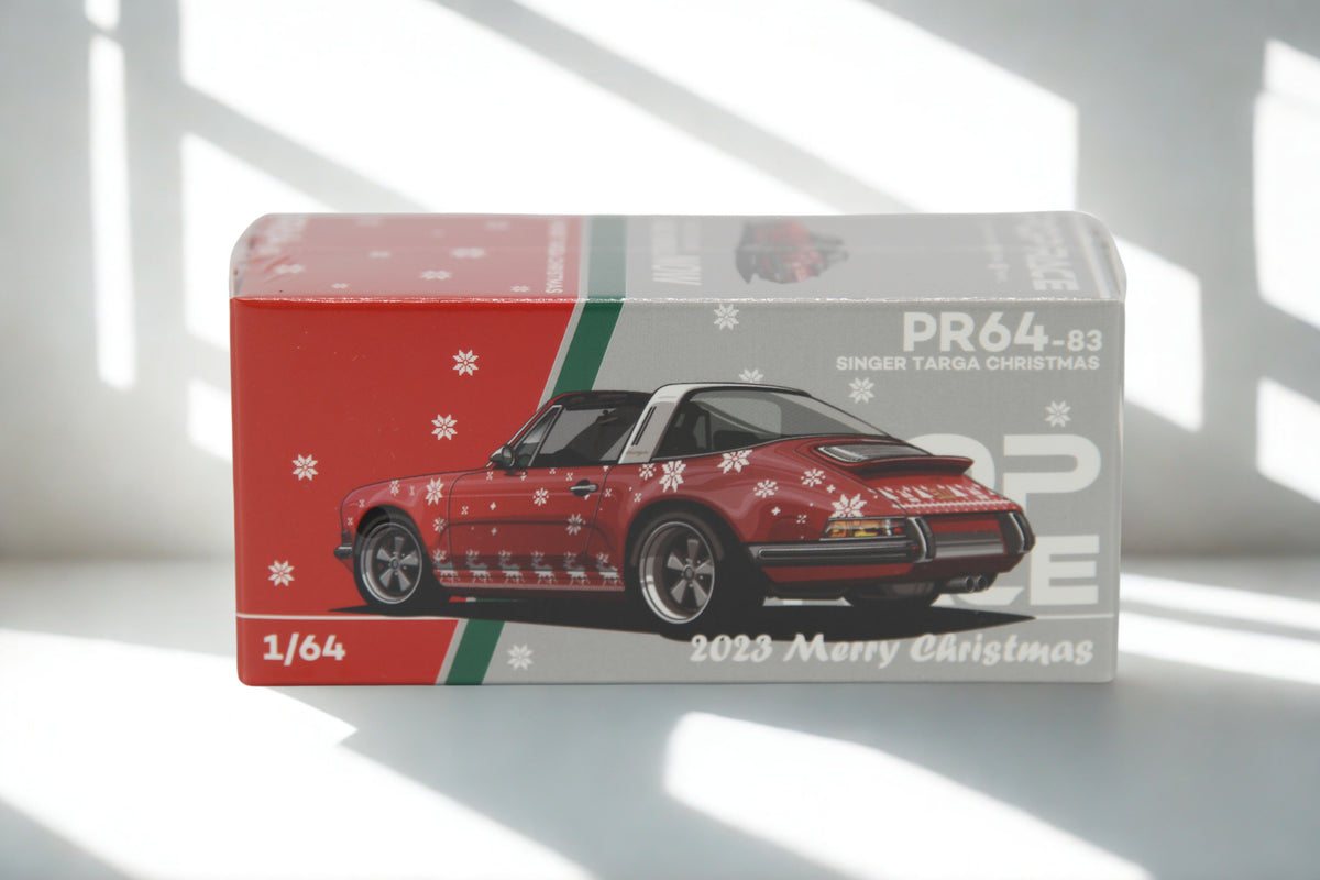 Pop Race Porsche Singer Targa Christmas 2023 – Diecast Modellauto im Maßstab 1:64, Art. PR64-083