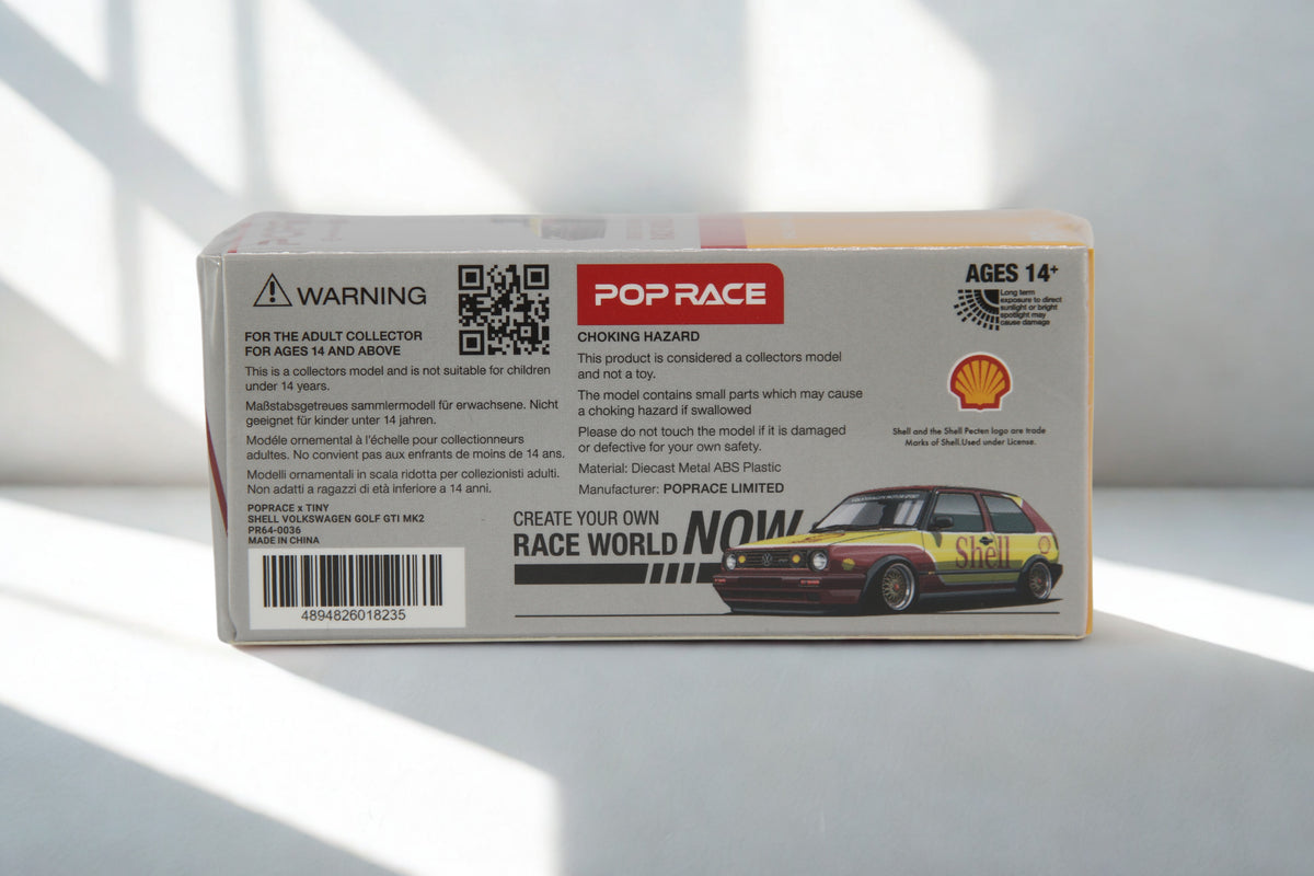 Pop Race VW Golf GTI MK2 Shell – Diecast Modellauto im Maßstab 1:64, Art. PR64-036 – Ansicht 2