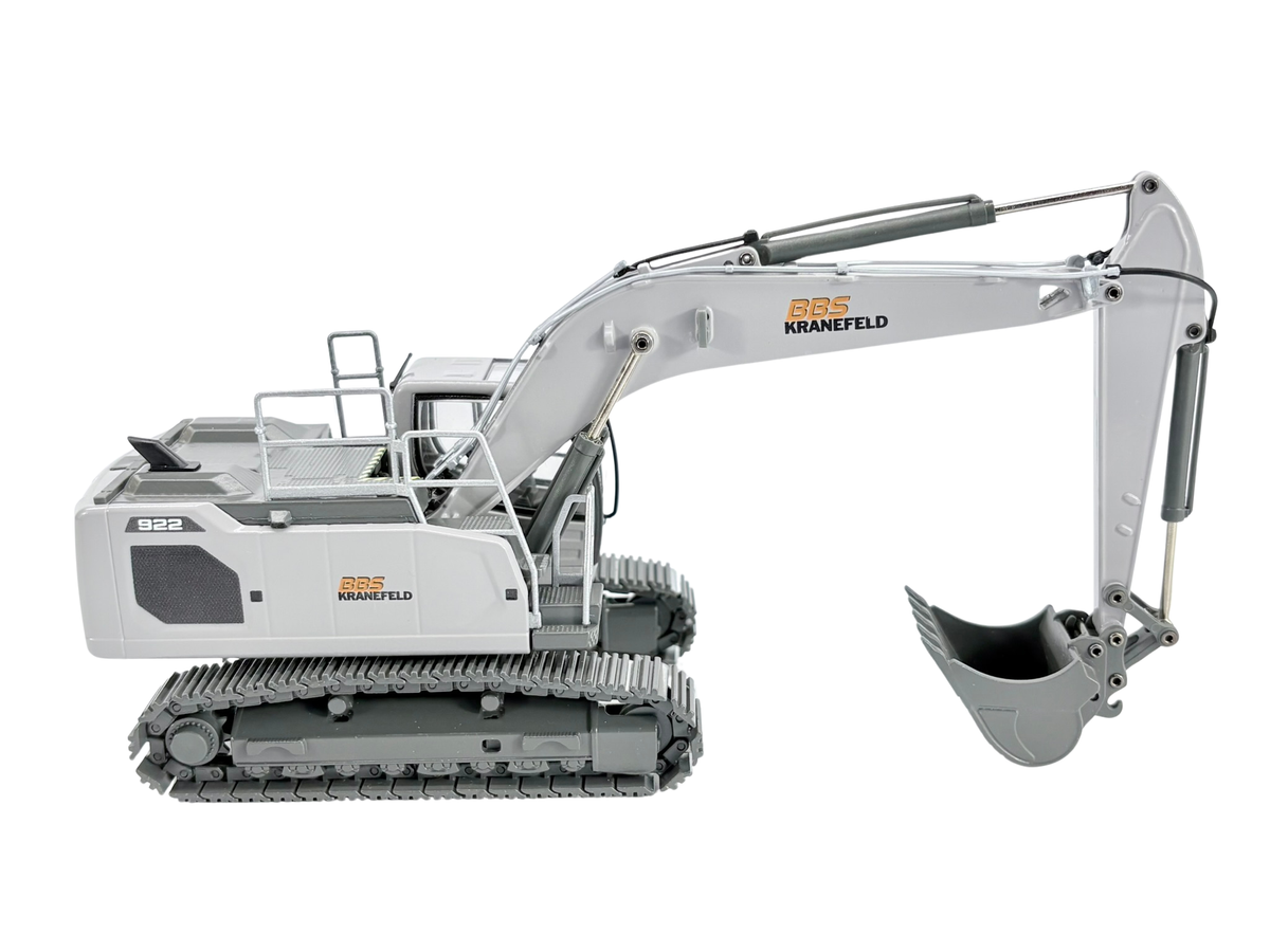 Conrad Liebherr R 922 V Hydraulikbagger in der Sonderausführung „Kranfeld“ – Diecast Sammlermodell im Maßstab 1:50, Zinkdruckguss