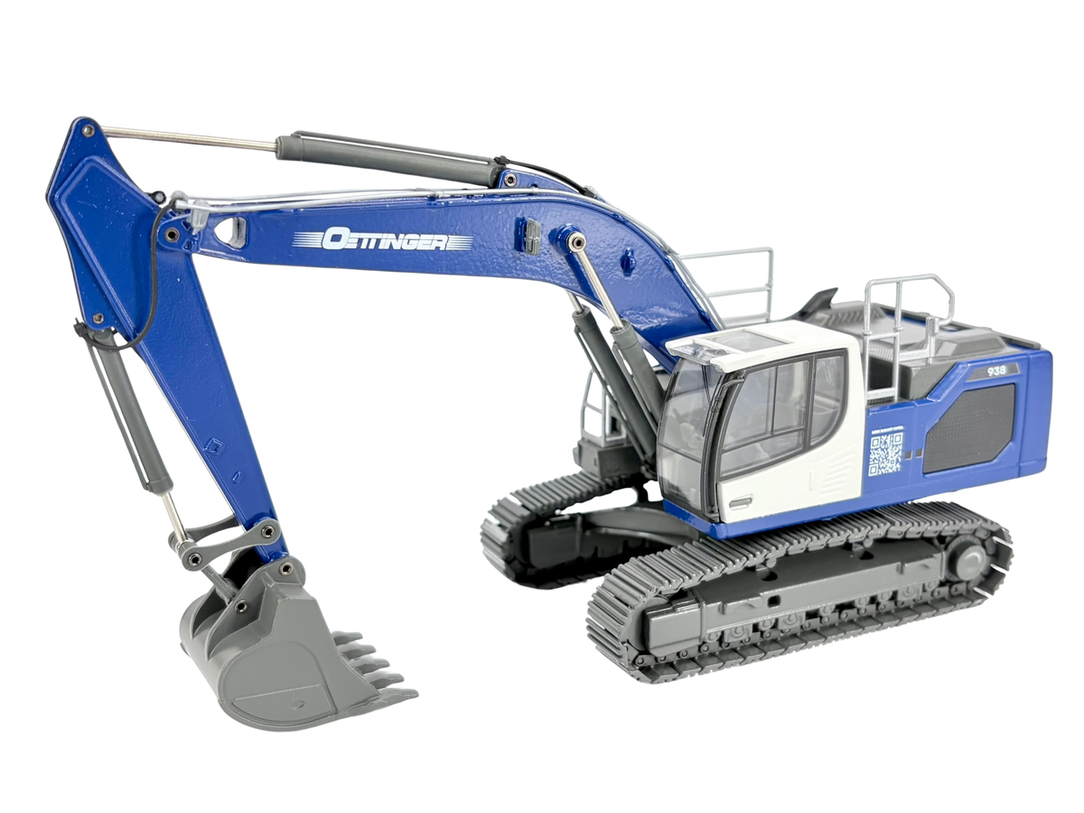 Conrad Liebherr R 938 V Hydraulikbagger „Oettinger Gruppe“ – Diecast Sammlermodell im Maßstab 1:50, Art. 2215/28